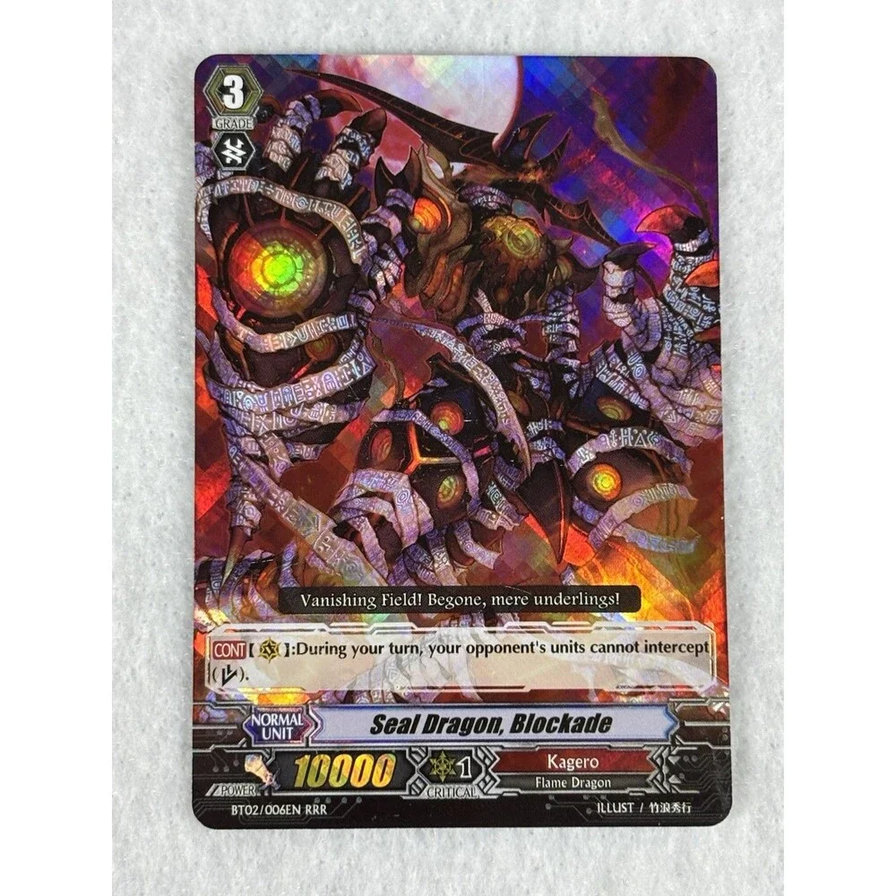 Cardfight Vanguard Kagero Foil Lot of 6 RRR RR Cards Seal Dragon Blockade BT02